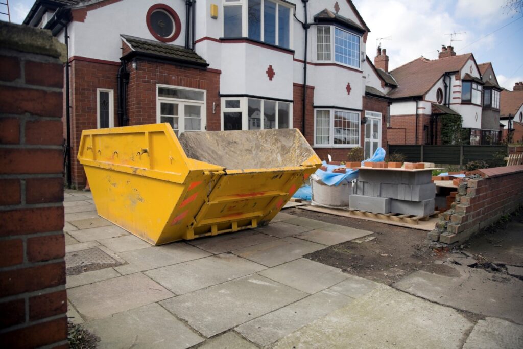 Skip On House Driveway
