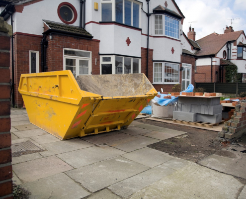 Skip On House Driveway